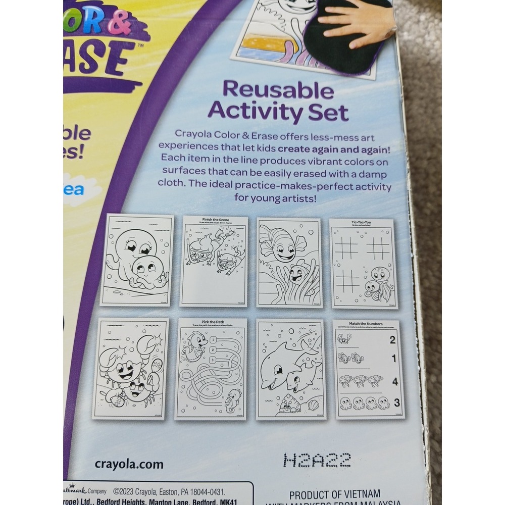 New Crayola Color & Erase Dinosaurs/Under The Sea Reusable Activity Set Markers - Picture 11 of 13